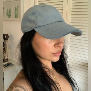 Garage powderblue velour women’s ball cap hat OS